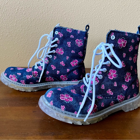 New Cafe Noir denim combat boots - Picture 9 of 9